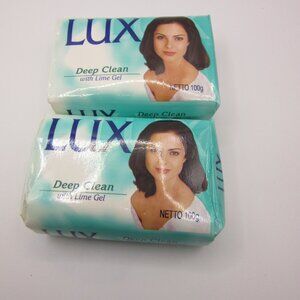 Lot of 2 LUX Deep Clean with Lime Gel Bar Soap Vintage 3.5 ounce